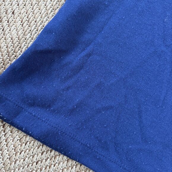 Women's Quacker Factory Blue Peacock's Embroidered Rhinestone Top Size XL - Picture 3 of 6